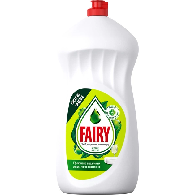 Засіб для ручного миття посуду Fairy Зелене яблуко 1.5 л (8700216397155) - зображення 1