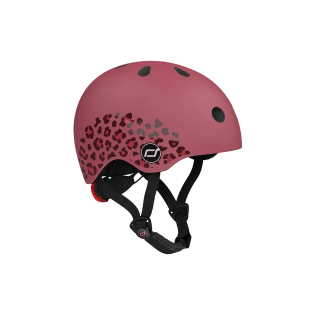 Шолом Scoot&Ride вишневий з ліхтариком 45-51см (SR-181206-WILDCAT) - picture 1