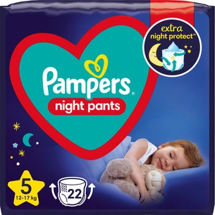 Підгузки Pampers трусики нічні Night Pants Розмір 5 (12-17кг) (8006540234730) зображення 1