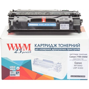 Тонер-картридж WWM Canon MF5840, LBP-6300 Black (Canon-719H-WWM) зображення 1