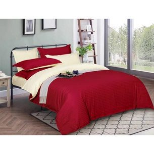 Постільна білизна MirSon Satin Stripe 30-0018 + 30-0002 Karimi 200х220 Євро (2200005263907) зображення 1