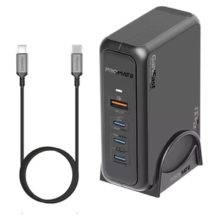 Зарядний пристрій Promate ganport-140w.black зображення 1