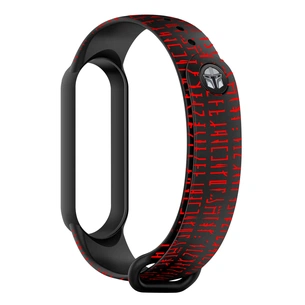Ремінець до фітнес браслета Armorstandart This is the Way для Xiaomi Mi Band 7/6/5 Dark Lord Black (ARM59254) зображення 1