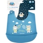 Слинявчик Canpol babies Bonjour Paris силіконовий з кишенькою синій (74/027_blu) - зменшене зображення 2