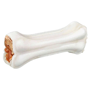 Ласощі для собак Trixie Кістка для чищення зубів з качкою Denta Fun 12 см 120 г (4011905313924) зображення 1