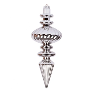 Ялинкова іграшка Novogod`ko Бурулька, пластик, 23 cм, срібло, глянець (974091) зображення 1