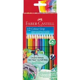 Карандаши цветные Faber-Castell Grip акварельні , тригранні,12 кольорів (112412) (14755) изображение 1