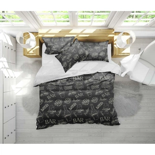 Постільна білизна MirSon Бязь 17-0510 Beer Bar blac Сімейний 160x220 (2200003631722) зображення 1