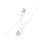 Дата кабель USB 2.0 AM to USB-C 1.0m Magic silicone X87 white HOCO (6931474783240) - зменшене зображення 3