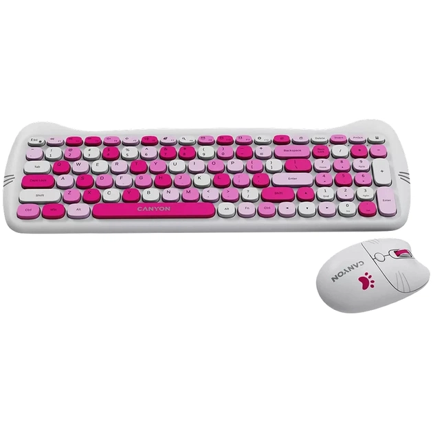 Комплект Canyon HSET-W6 Kitty Edition Wireless UA Pink (CNS-HSETW6PK) - picture 3