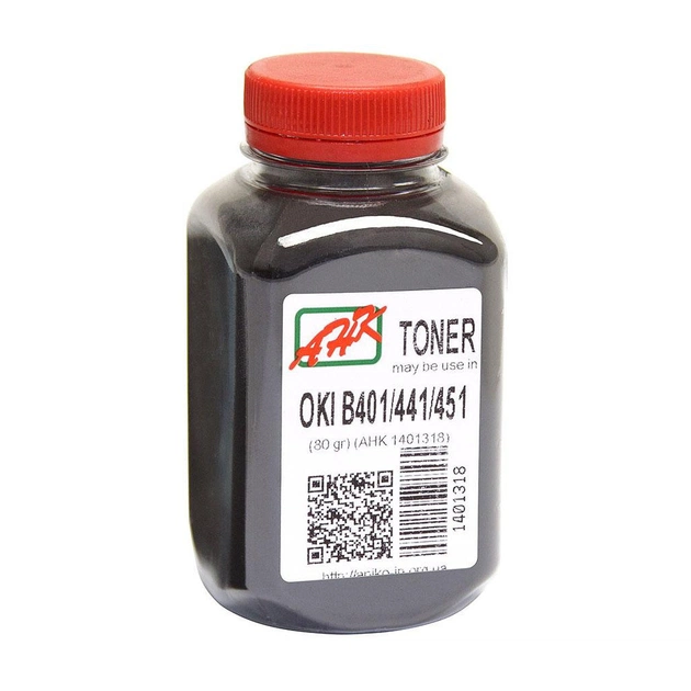 Тонер OKI B401/B441/B451 80г Black AHK (1401319) - изображение 1