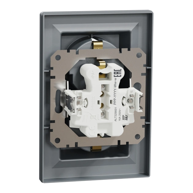 Розетка Schneider Electric ASFORA із заземленням подвійна сталь 16А (EPH9900162) - зображення 7