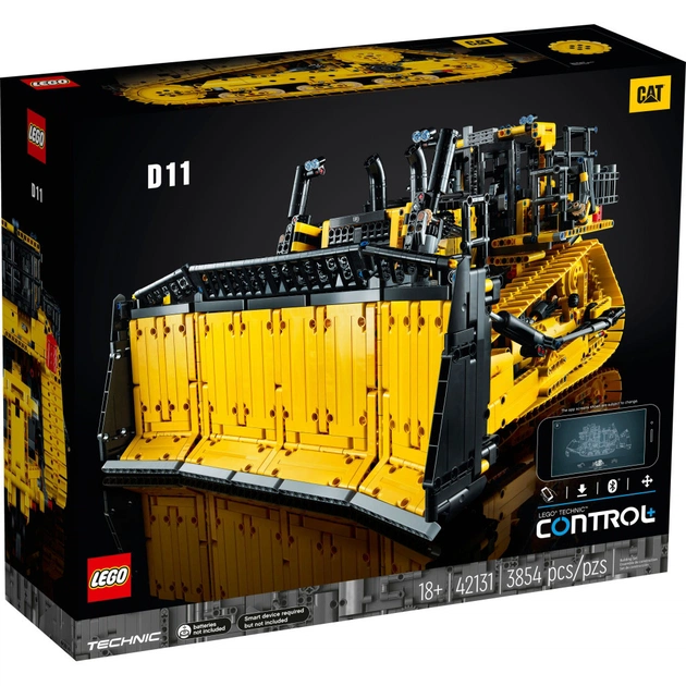 Конструктор LEGO Technic Бульдозер Cat D11 із керуванням з додатка 3854 деталі (42131) - зображення 1