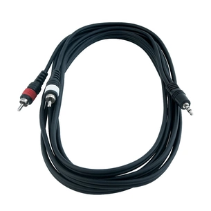 Інсертний кабель RockCable Patch Cable - 2 x RCA to TRS MiniJack (1.5m) (RCL 20902 D4) зображення 1