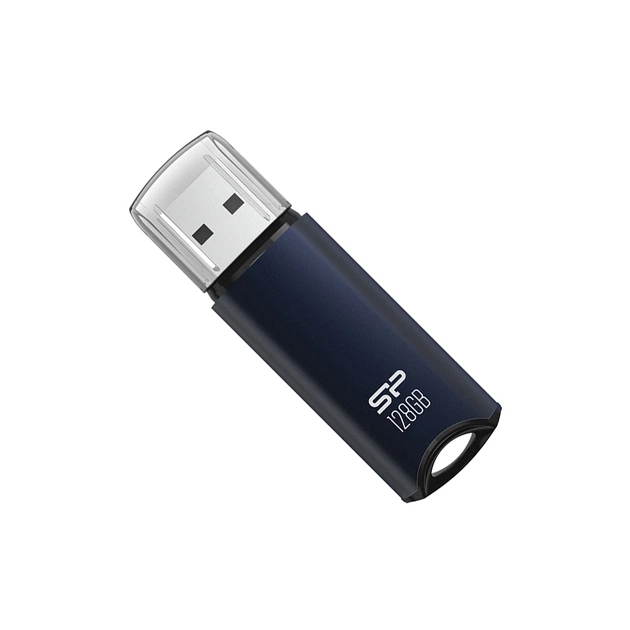 USB флеш накопичувач Silicon Power 128GB SILICON POWER usb3.2 Marvel M02 Aluminum Blue (SP128GBUF3M02V1B) - зображення 1
