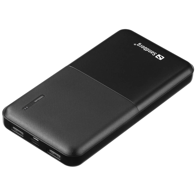 Батарея універсальна Sandberg 10000mAh, Saver, USB-C, Micro-USB, output: USB-A*2 Total 5V/2.4A (320-34) - зображення 1