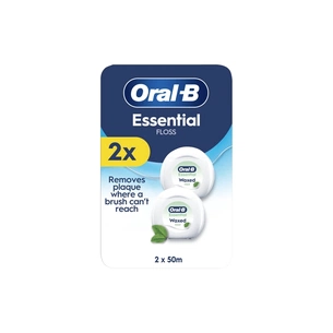 Зубная нить Oral-B Essential Floss Мятная Вощеная 2 катушки по 50 м (8006530045995) изображение 1