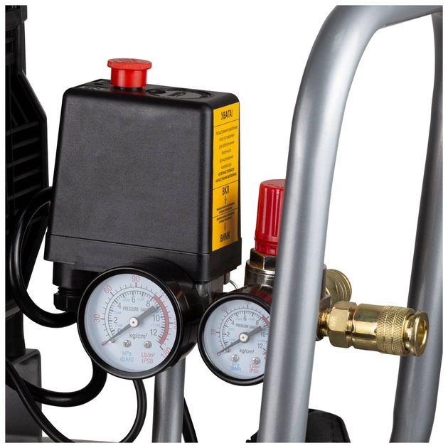 Компресор Sigma двоциліндровий безмасляний 1.5кВт 209л/хв 8бар 30л (7042541) - picture 9