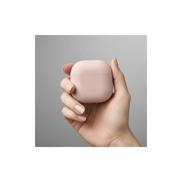 Чохол для навушників Uniq Lino AirPods 4 Silicone Pink Blush (8886463691380) - picture 5