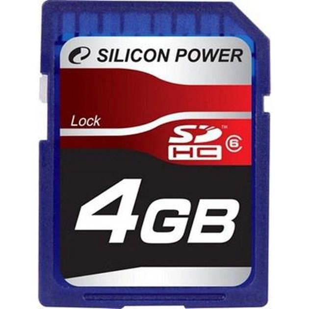 Карта пам'яті Silicon Power 4Gb SDHC class 6 (SP004GBSDH006V10) - изображение 1