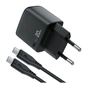 Зарядний пристрій Acefast USB-C 20W GaN + cable USB-C with digital display black (6974316284420) - зменшене зображення 3