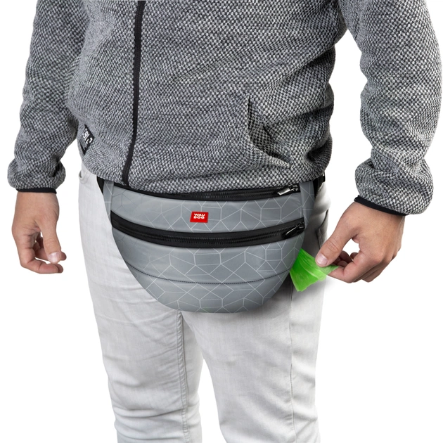 Поясна сумка-бананка для собак WAUDOG Family світловідбивна 33х17х10 см (5686) - picture 5