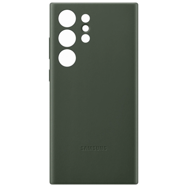 Чехол для мобильного телефона Samsung Galaxy S23 Ultra Leather Case Green (EF-VS918LGEGRU) - изображение 1