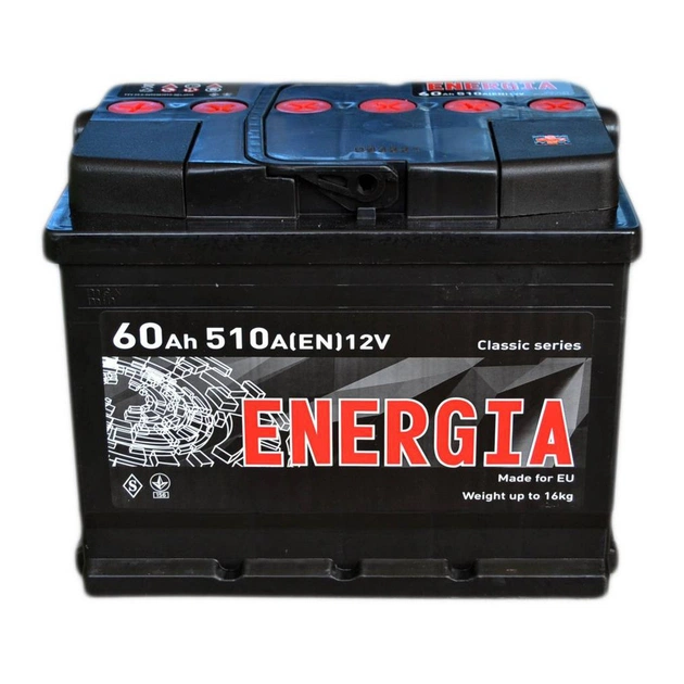 Аккумулятор автомобильный ENERGIA 60Ah Ев (-/+) (510EN) (22386) - изображение 1