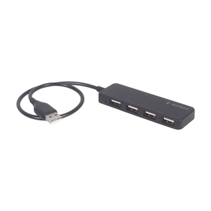 Концентратор Gembird USB 2.0 4 ports black (UHB-U2P4-06) зображення 1