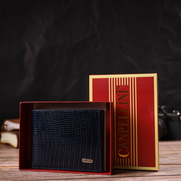 Кошелек Canpellini Без застежки из натуральной кожи Синий (21760) - изображение 10