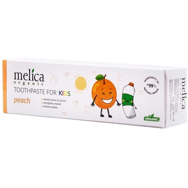 Детская зубная паста Melica Organic Персик 100 мл (4770416003617) - изображение 1