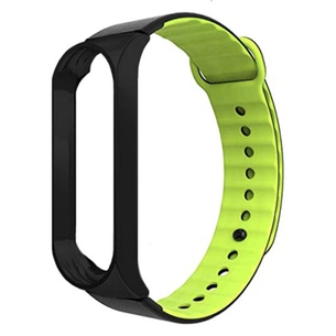 Ремінець до фітнес браслета Armorstandart Sport Silicone Band для Xiaomi Mi Band 3 Black/Green (ARM54513) зображення 1