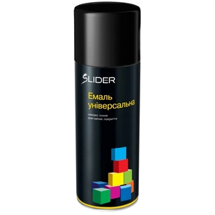 Аэрозольная краска для автомобиля SLIDER 9005 чорна глянцева., 400мл (000001038) изображение 1