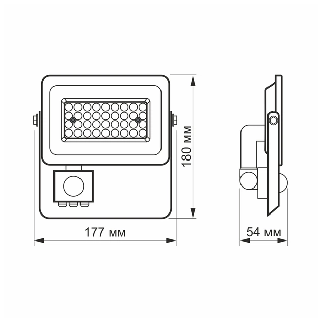 Прожектор Videx LED 30W 5000K з датчиком руху (VL-F2e305W-S) - picture 6