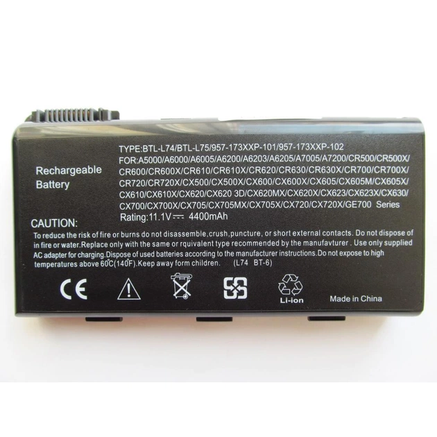 Акумулятор до ноутбука AlSoft MSI BTY-L74, 4400mAh, 6cell, 11.1V, Li-ion (A47394) - зображення 1