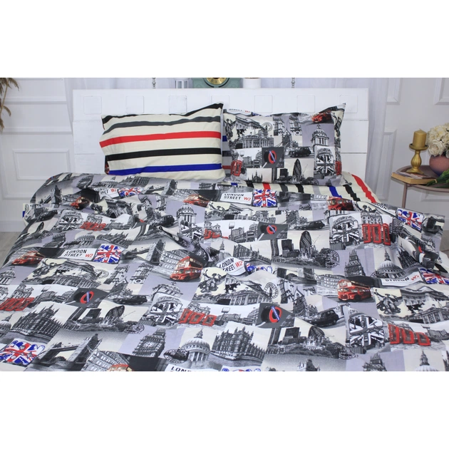 Постільна білизна MirSon Бязь Ranforce Elite 17-0538 London Street 200х220 (2200004677903) - зображення 1