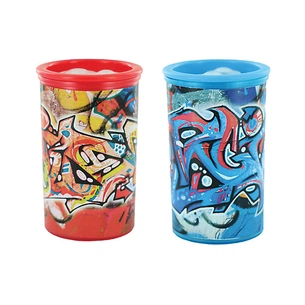 Точилка Kum Graffiti з контейнером, 2 відділення (1870 KK2 Graffiti) зображення 1