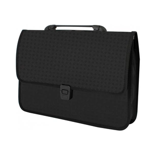 Папка - портфель Economix на застібці, фактура Вишиванка, чорний (E31641-01) зображення 1