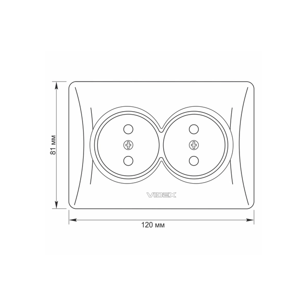 Розетка Videx BINERA 2ая серебр (VF-BNSK2-SS) - зображення 6