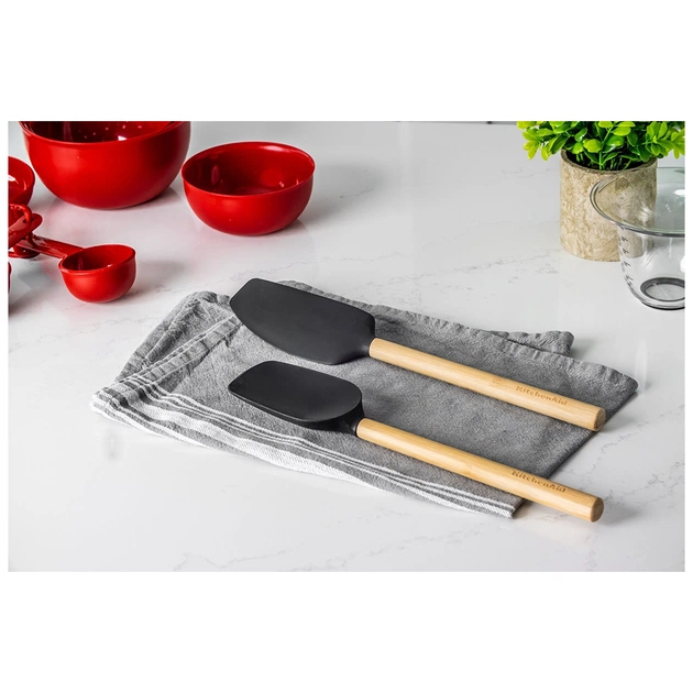 Лопатка кухонная KitchenAid Classic для тіста 33,6 см чорний (KQG637OHOBE) - изображение 5