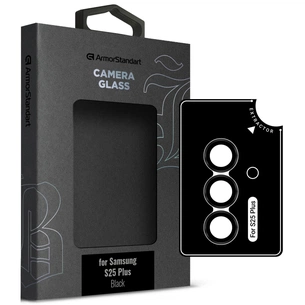 Скло захисне Armorstandart Camera Supreme BI Samsung S25 Plus Black (ARM83220) зображення 1