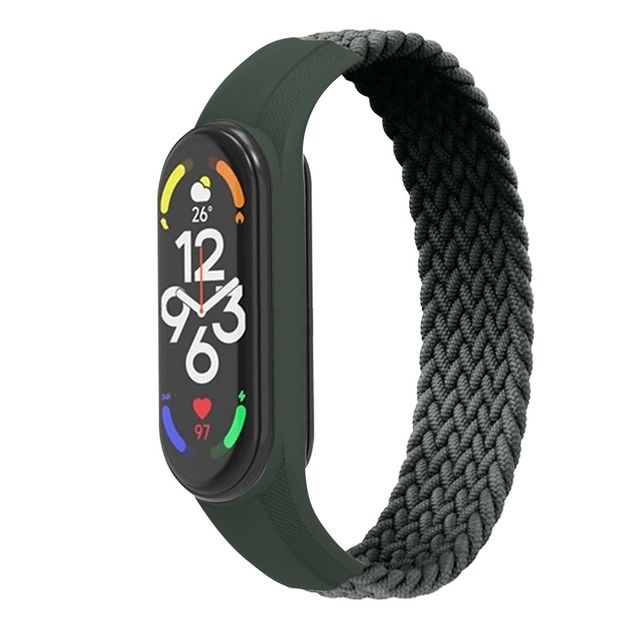 Ремінець до фітнес браслета Armorstandart Braided Solo Loop для Xiaomi Mi Band 7/6/5/4 Khaki size M (ARM58766) - зображення 1