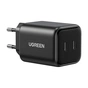 Зарядний пристрій Ugreen X526 2xUSB-C PD45W GaN black (65058) - зменшене зображення 1