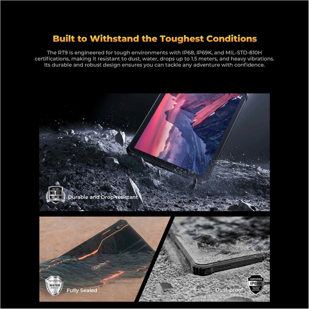 Планшет OUKITEL RT9 10.1" 6/256GB LTE Black (6931940766845) - зображення 10