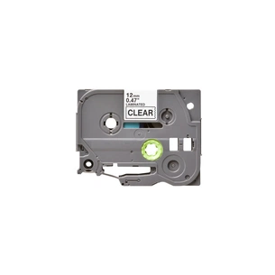 Стрічка для принтера етикеток UKRMARK B-T131P-BK/CL, сумісна з TZE131 ламінована, 12мм х 8м. black on transparent (900599) зображення 1