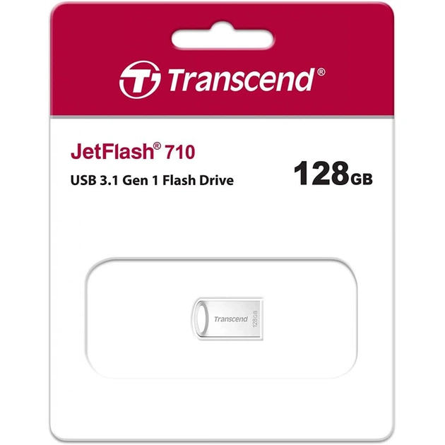 USB флеш накопичувач Transcend 128GB JetFlash 710 Silver USB 3.0 (TS128GJF710S) - зображення 4