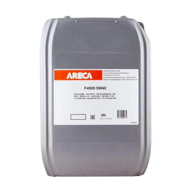 Моторна олива Areca F4500 5W-40 20л (50977) - зображення 1