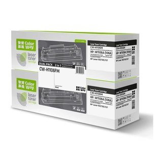 Картридж ColorWay HP W1106A M107/135/137 Black DUAL PACK (CW-H1106FM) зображення 1