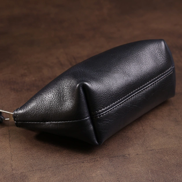 Косметичка Grande Pelle Шкіряна Чорна (11570) - зображення 12
