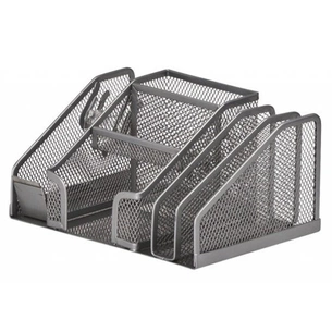 Підставка для дрібниць Buromax 210x150x100 мм, wire mesh, silver (BM.6241-24) зображення 1
